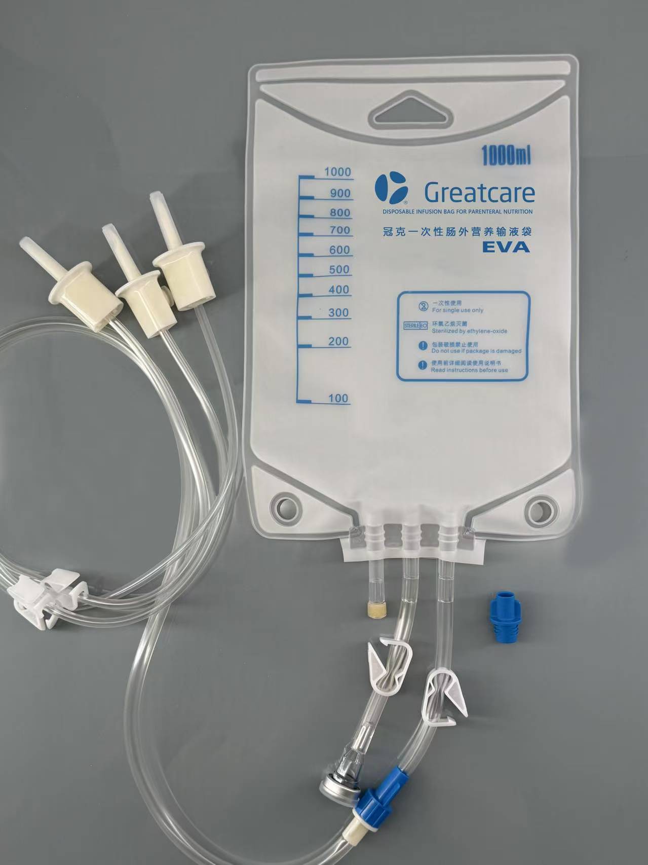 Parenteral beslenme için tek kullanımlık infüzyon torbası
